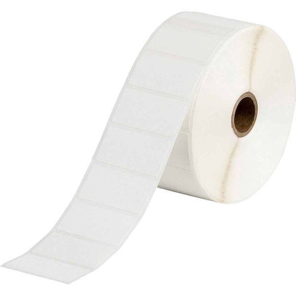 Repositionable Vinyl Cloth Wire and Cable Labels 1 in H x 2 in W White 1500/RL, 1500PK